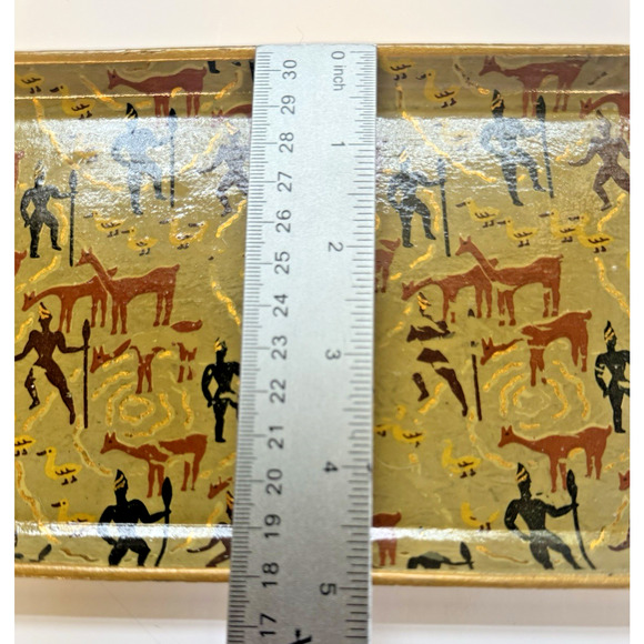 60's MCM Mini Serving Tray Alcohol Proof Tray Japan 8" x 5" Kitschy Cute DUCKS - Picture 6 of 7